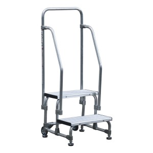 Schodki aluminiowe montażowe robocze z poręczą Cagsan 2,50m