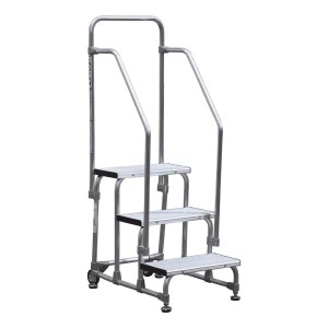 Schodki aluminiowe montażowe robocze z poręczą Cagsan 2,75m