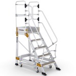 Drabina z podestem roboczym aluminiowa CAGSAN Esperon 4+1 – wysokość 3,25m 