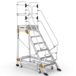 Drabina z podestem roboczym aluminiowa CAGSAN Esperon 5+1 – wysokość 3,50m 