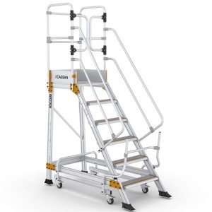Drabina z podestem roboczym aluminiowa CAGSAN Esperon 5+1 – wysokość 3,50m 