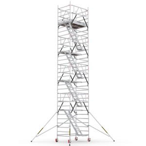 Rusztowanie aluminiowe jezdne ze schodami CAGSAN ProTube  120x180cm 10.60m
