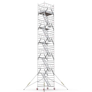 Rusztowanie aluminiowe jezdne ze schodami CAGSAN ProTube  120x180cm 12.70m