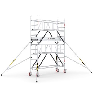 Rusztowanie aluminiowe jezdne CAGSAN ProTube 60x240cm 4.30m 